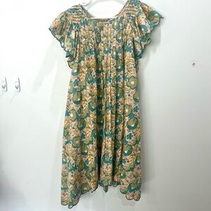 Chic Floral Flutter Sleeve Mini Dress